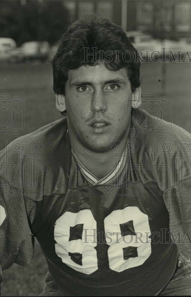 1983 Press Photo Montevallo Football Player Rick Dobson - abns08299 - Historic Images