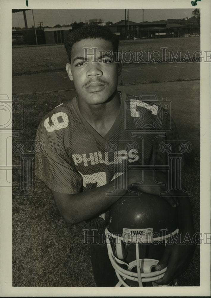 1985 Press Photo Phillips Football Player Neal Morgan - abns08318 - Historic Images