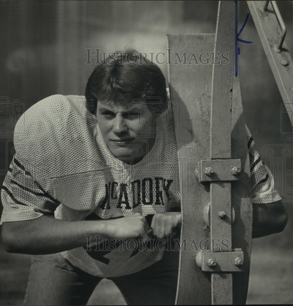 1982 Press Photo Gregg Glass, McAdory Football Player, Metro Player of the Week - Historic Images