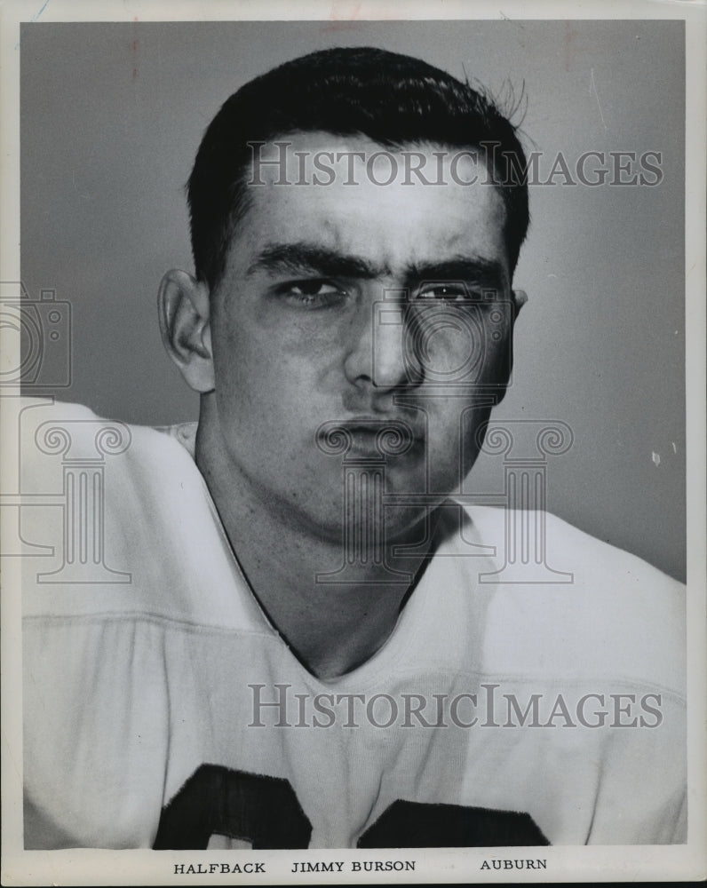 1960 Press Photo Auburn Football Player Halfback Jimmy Burson - abnx00354 - Historic Images