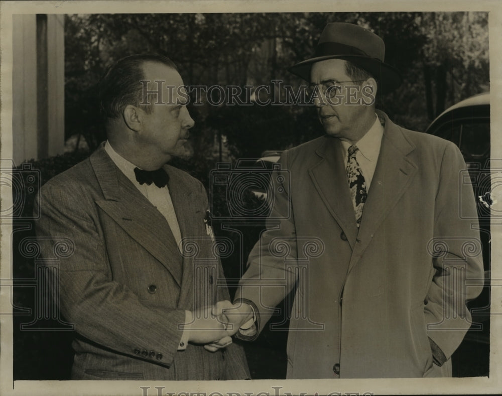 1949 Press Photo Jack Anderson and Attorney Satterwhite Daniel- Historic Images