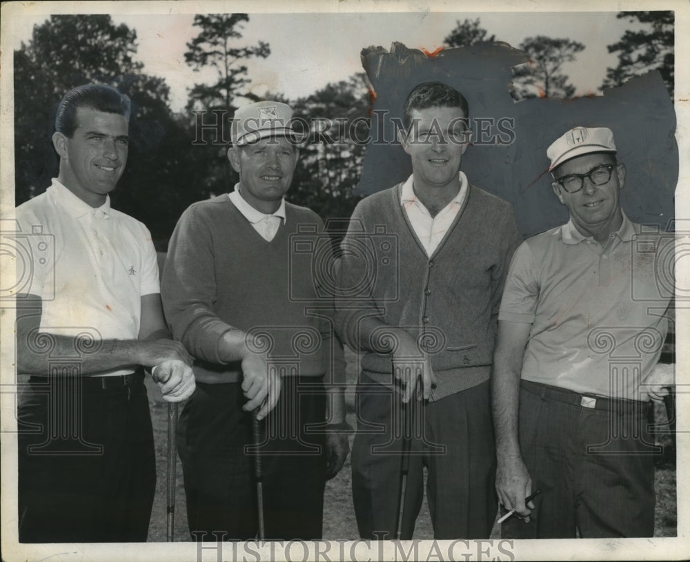 1970 Press Photo Golfers Jackie Maness, Darwin White, Paddy LaClair, Milton Ward - Historic Images