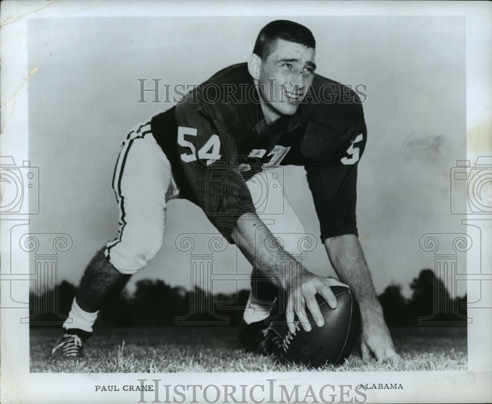 1966 Press Photo University of Alabama Football Player Paul Crane - abnx00998 - Historic Images