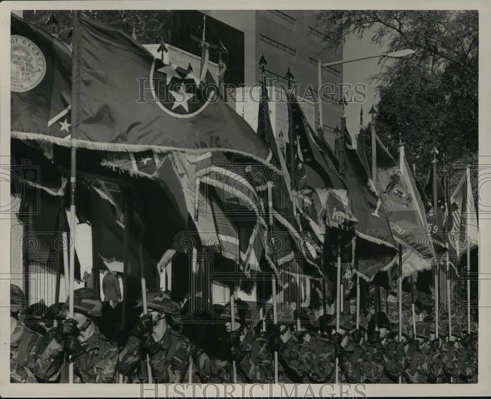 1984 Press Photo Veteran&#39;s Day Parade in Birmingham, Alabama - abnx01161 - Historic Images