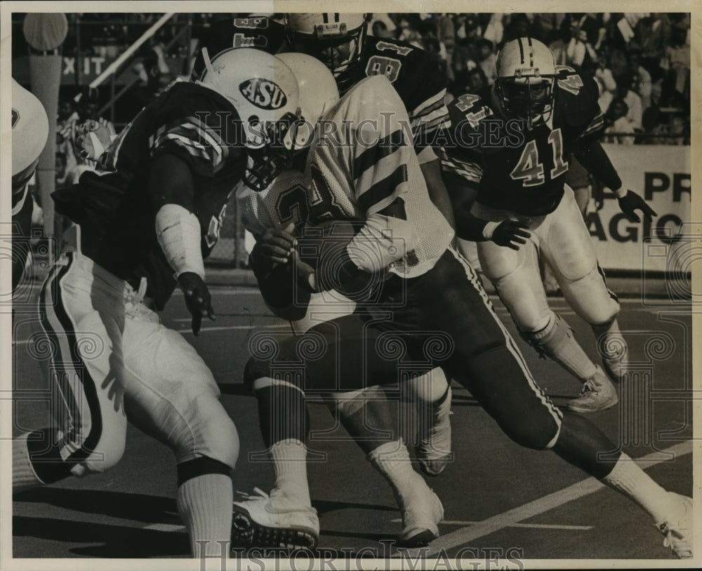 Press Photo Alabama A&amp;M Versus Alabama State University Football Game - Historic Images
