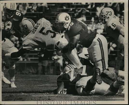 Press Photo Auburn University Football Versus Vandy - abnx01290 - Historic Images