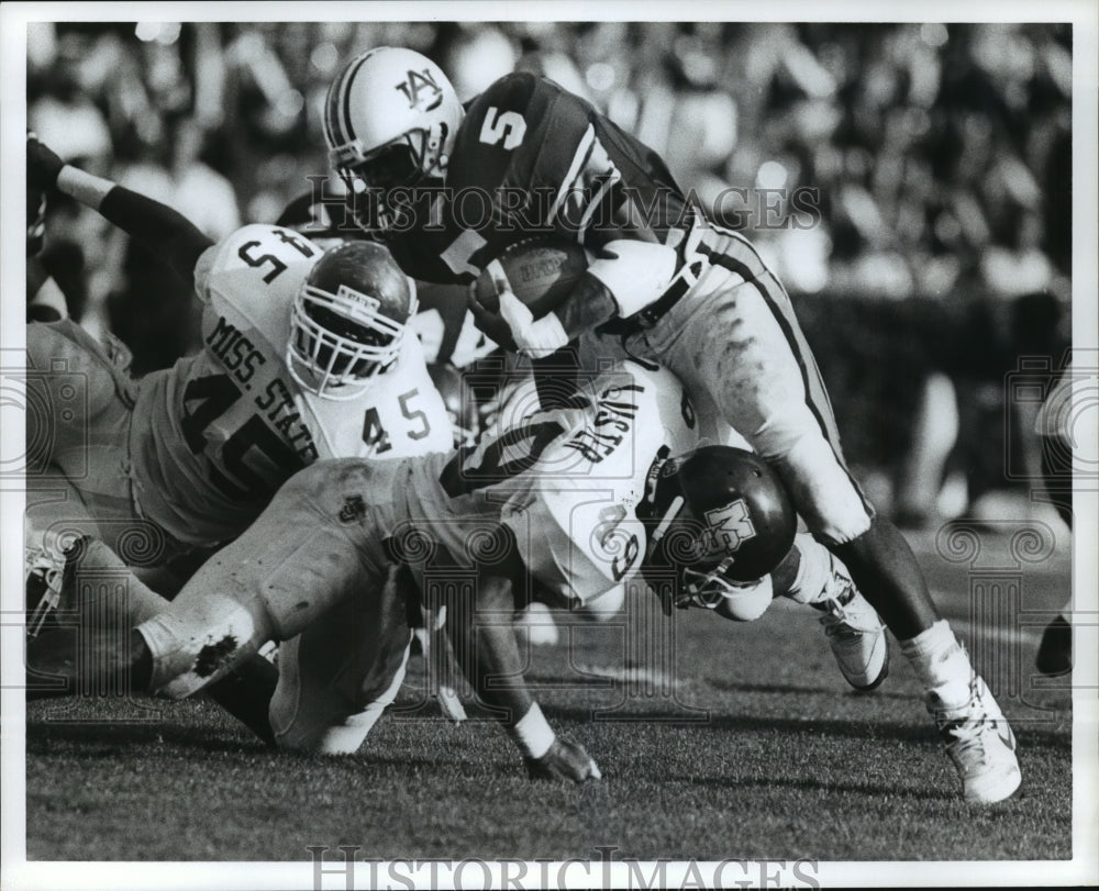 1991 Press Photo Auburn University Football Versus Mississippi State University - Historic Images