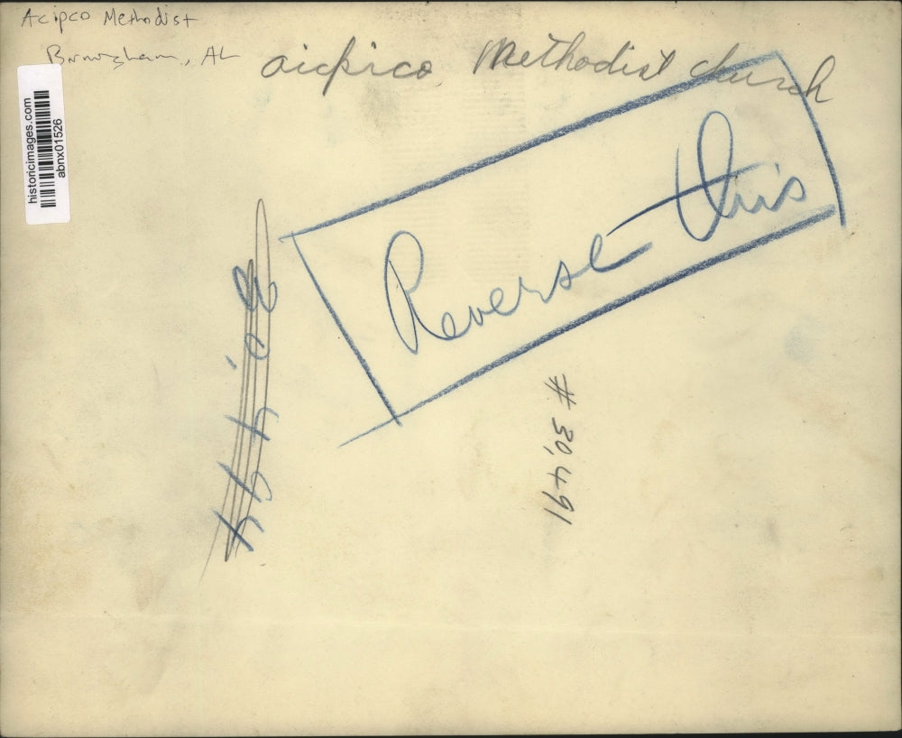 Press Photo Alabama-Birmingham Acipco Methodist Church exterior. - abnx01526