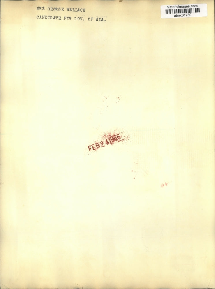 1966 Press Photo Alabama-Montgomery-Mrs. George Wallace announces her candidacy.