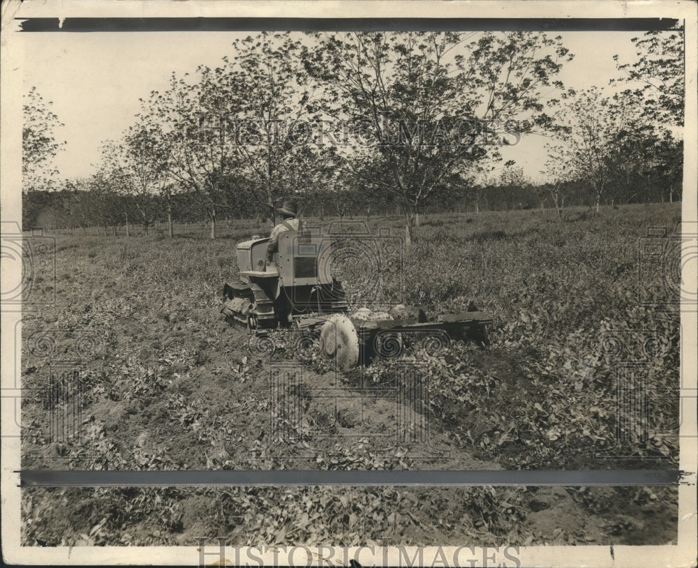 1932 Press Photo Alabama-Albany-Tractor makes work easier on S.K. Simons farm. - Historic Images