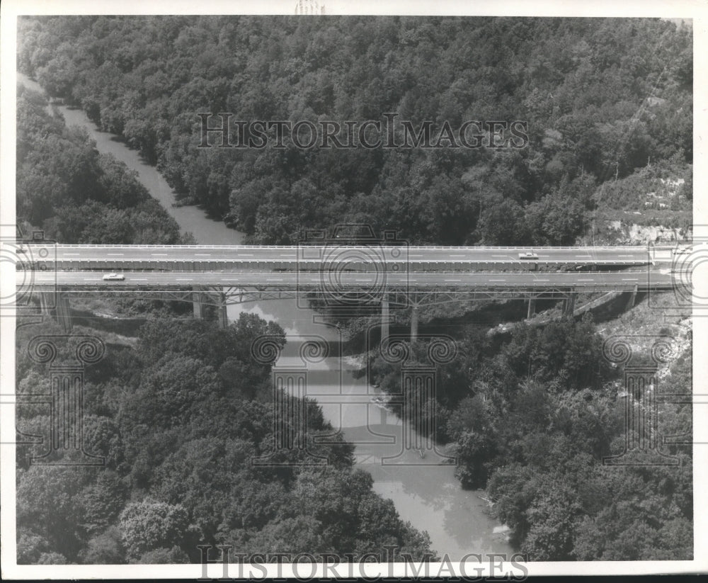 1966 Press Photo Alabama-Bridge on Interstate 65 at Warrior. - abnx01785