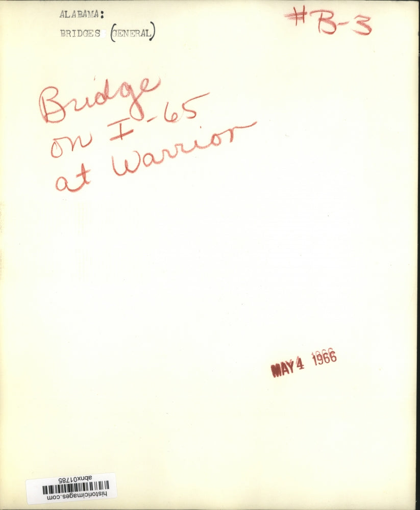 1966 Press Photo Alabama-Bridge on Interstate 65 at Warrior. - abnx01785