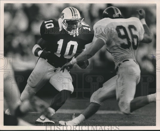 1989 Press Photo Alabama-Auburn football players James Joseph and