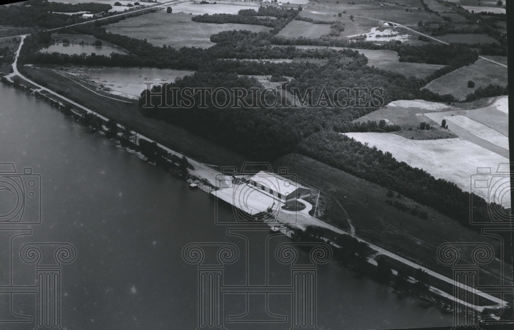 1962 Press Photo Alabama-Aerial view of the Huntsville state dock facility.
