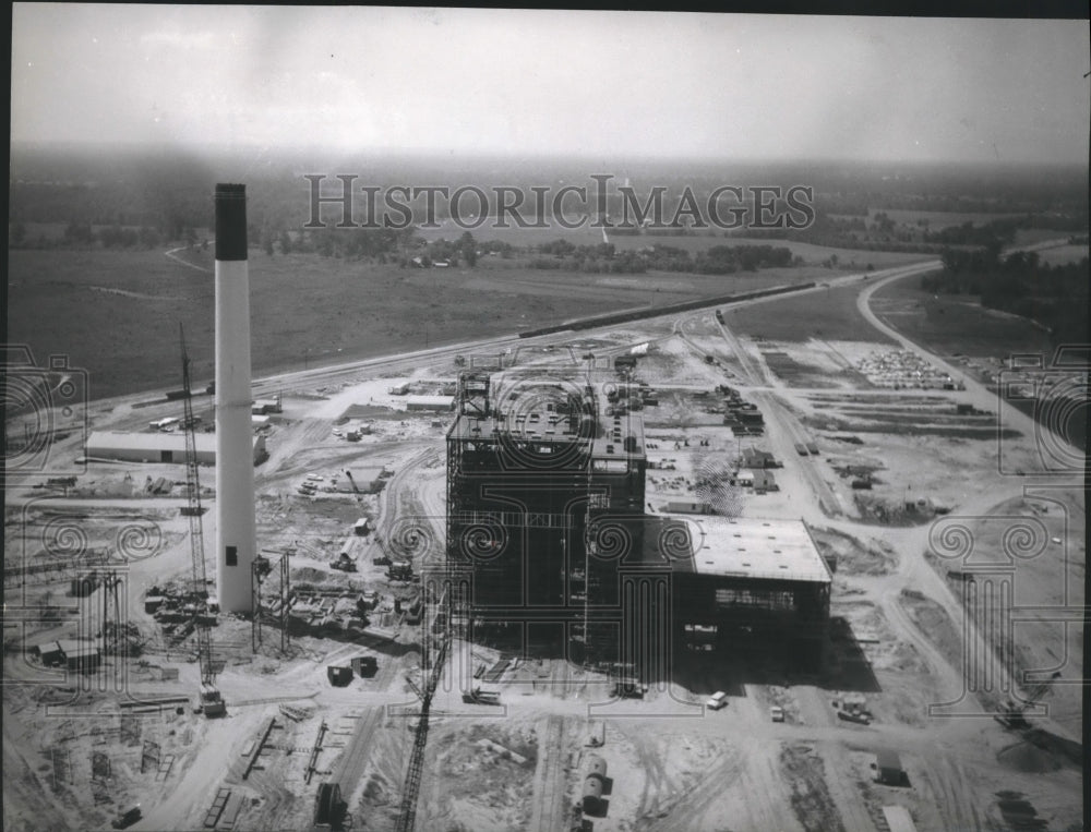 1965 Press Photo Alabama-Aerial view of Greene County steam plant construction.