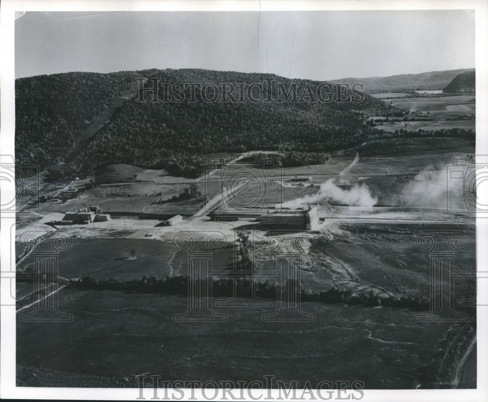1956 Press Photo Alabama-Huntsville-Aerial view of Norton Company's plant.