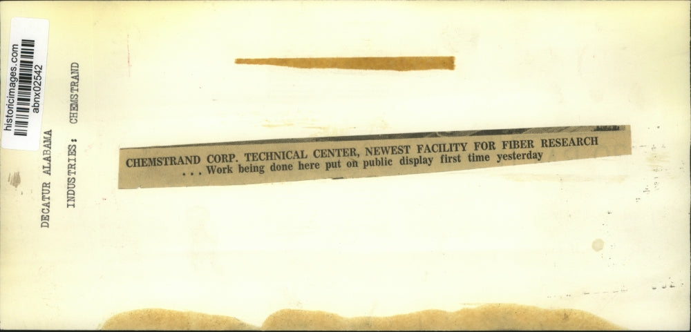 Press Photo Alabama-Decatur-Chemstrand Corp technical center for fiber research
