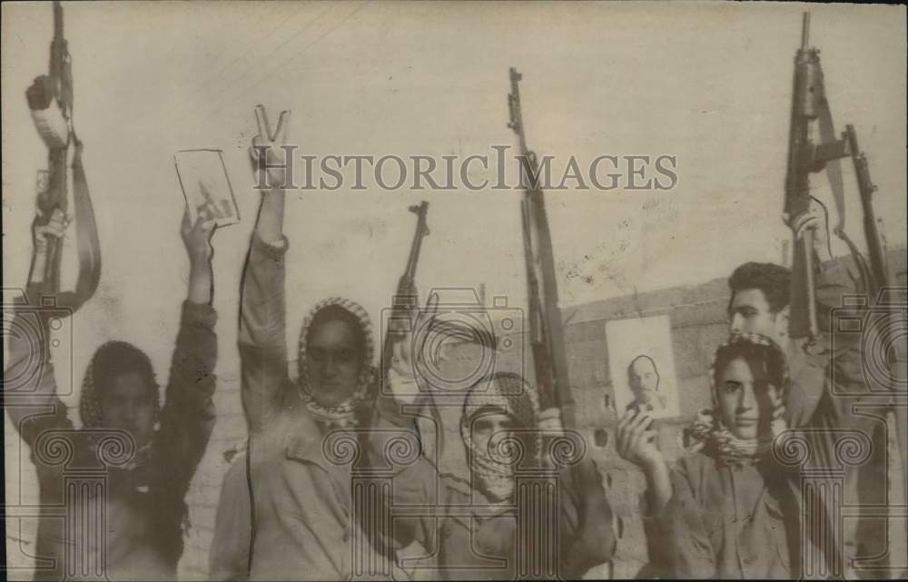 1969 Press Photo Women Guerrilla Supporters in Lebanese Refugee Camp near Syria