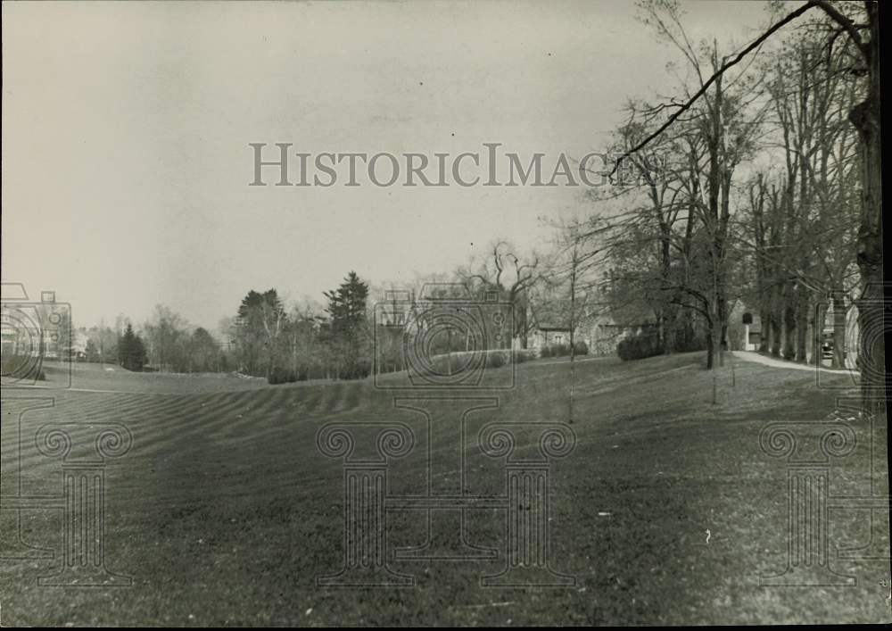 1926 Press Photo Panorama of the Village Common in Weston, Massachusetts - Historic Images
