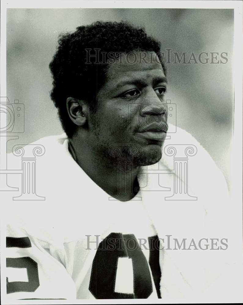 1986 Press Photo Clarence Weathers, Cleveland Browns Football Team Wide Receiver - Historic Images