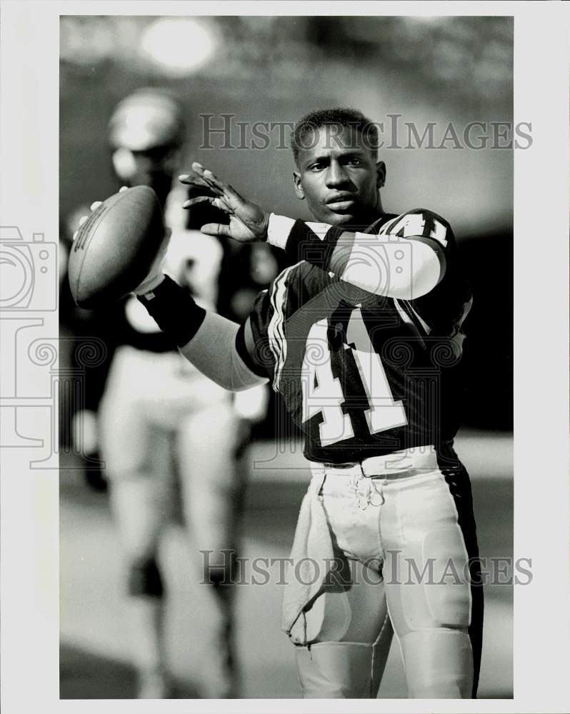 1987 Press Photo Solomon Wilcots, Cincinnati Bengals football - afa05956 - Historic Images