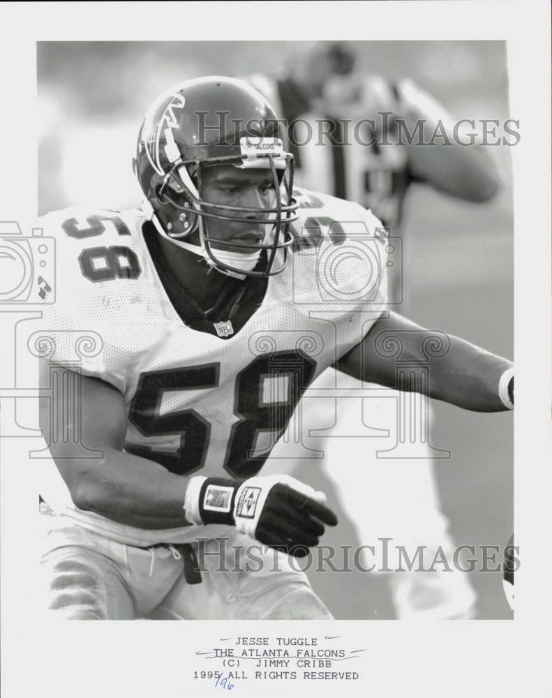 1995 Press Photo Jesse Tuggle of the Atlanta Falcons - afa10769 - Historic Images