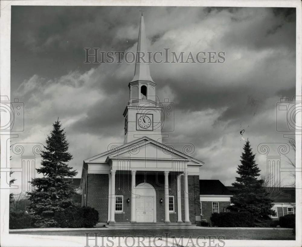 1957 Press Photo Lutheran Church of the Redeemer, Birmingham, Michigan- Historic Images