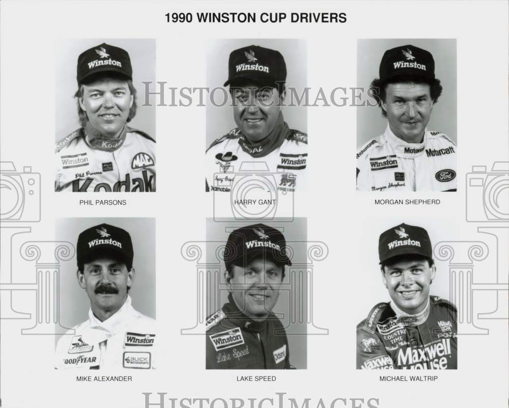 1990 Press Photo NASCAR Winston Cup driver head shots - afa12589 - Historic Images