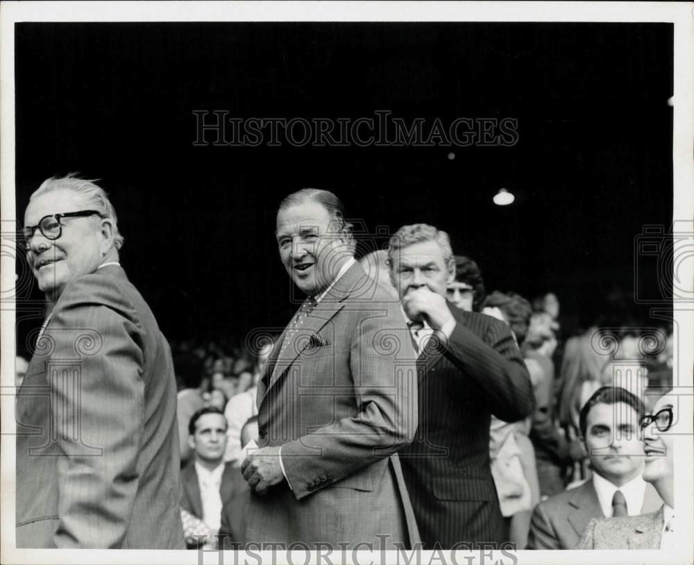 1971 Press Photo Automaker Henry Ford II, Gilbert Richards Attend All-Star Game - Historic Images
