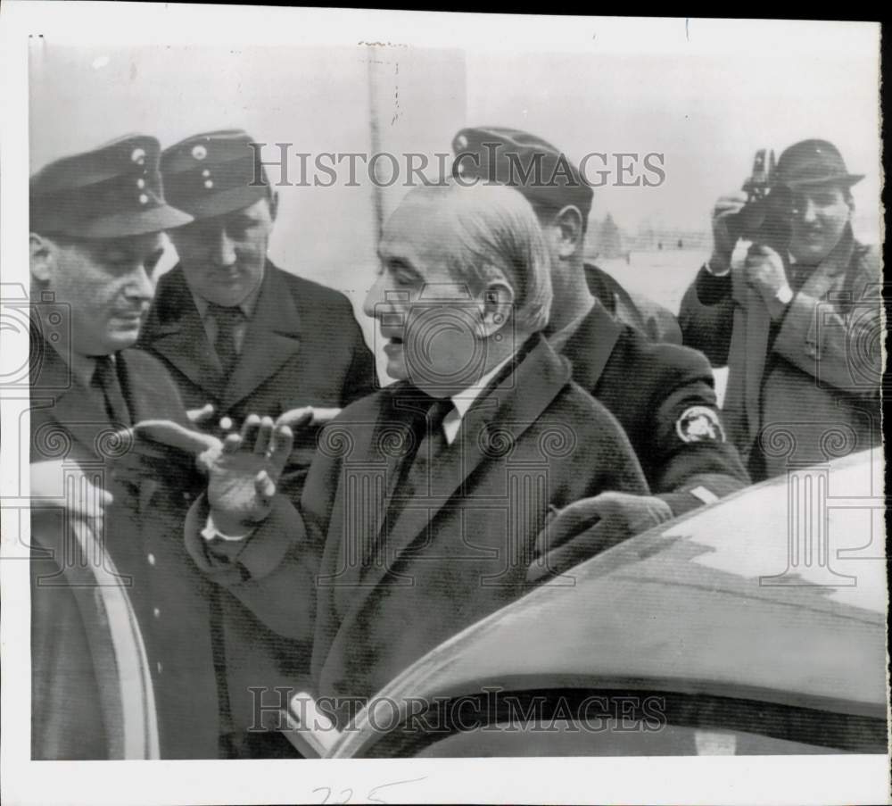 1963 Press Photo Anti-Gaullist leader Georges Bidault in Munich, Germany - Historic Images