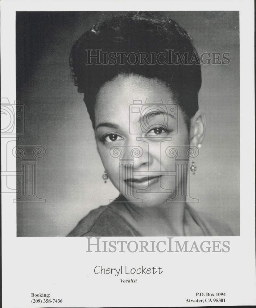 1998 Press Photo Vocalist Cheryl Lockett, artist extraordinaire - afa35393 - Historic Images