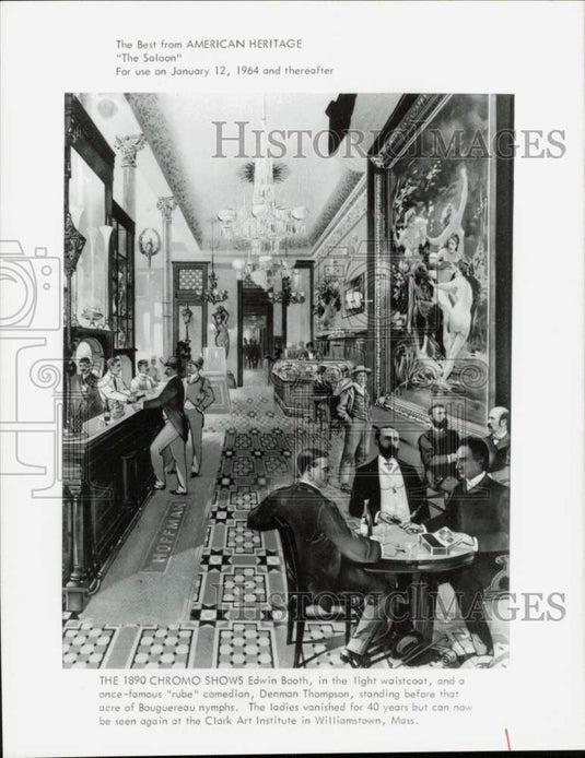 1964 Press Photo The Best of American Heritage "The Saloon." - afa36889 - Historic Images