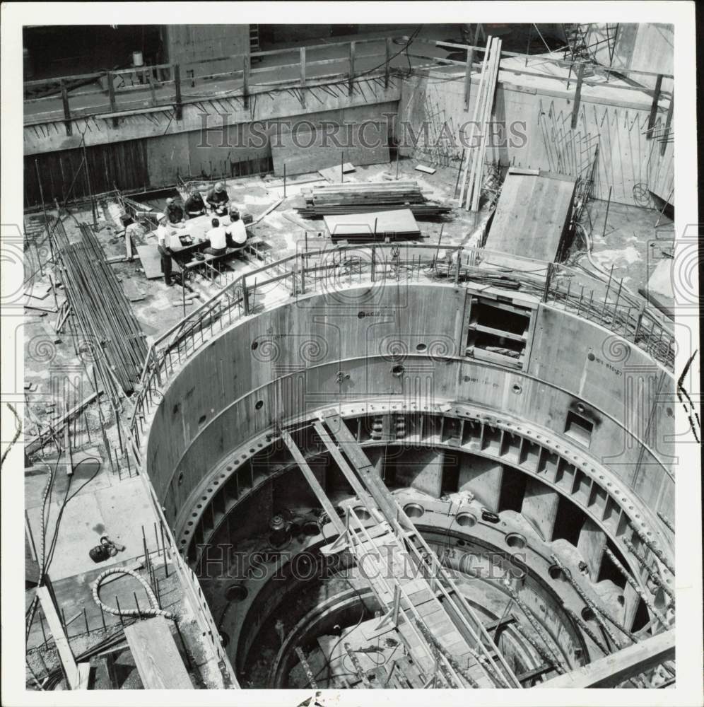 1972 Press Photo Mid-Construction Of New Power Plant In Ludington, Michigan - Historic Images