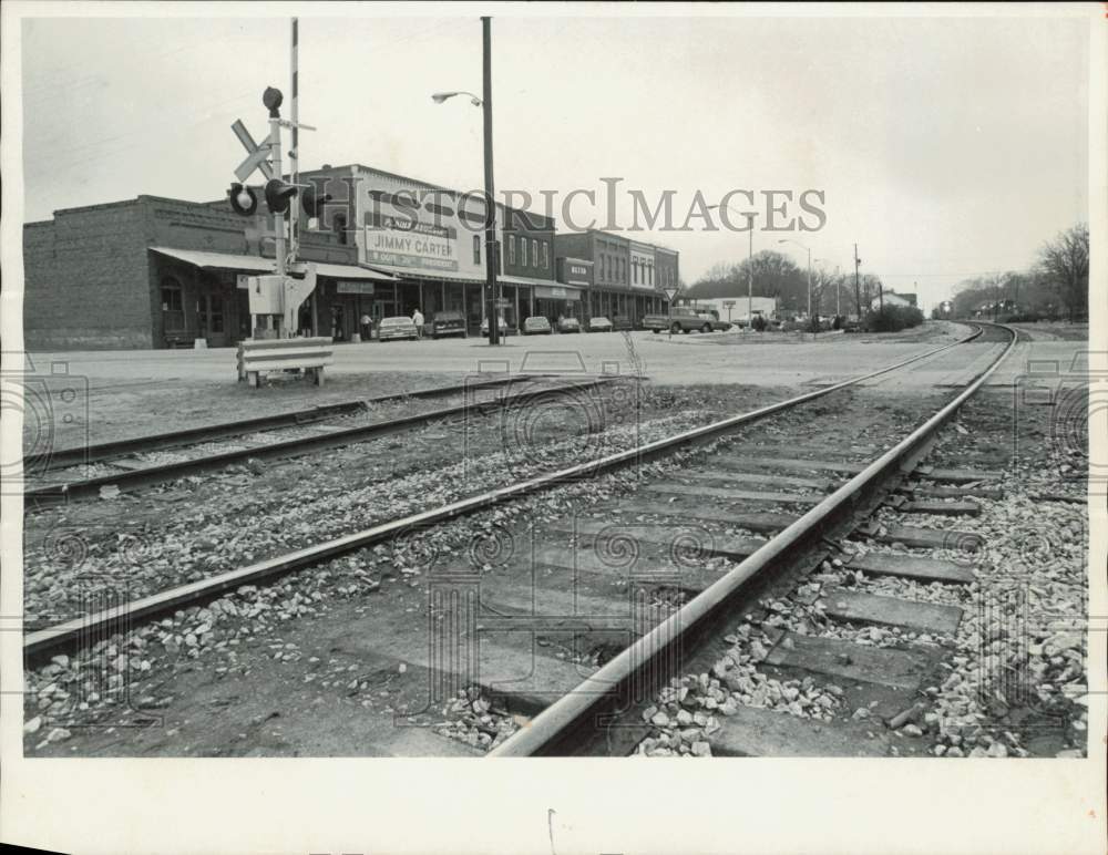 1981 Press Photo Plains, Georgia downtown area 4 years after Carter presidency. - Historic Images