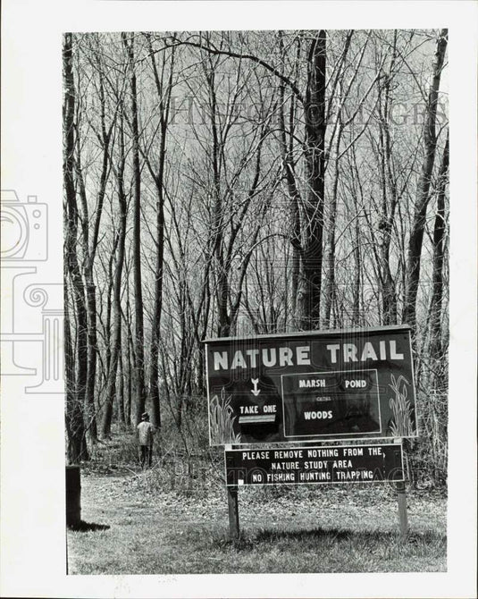1983 Press Photo Nature Trail at Metro Beach in Michigan - afa39055 - Historic Images