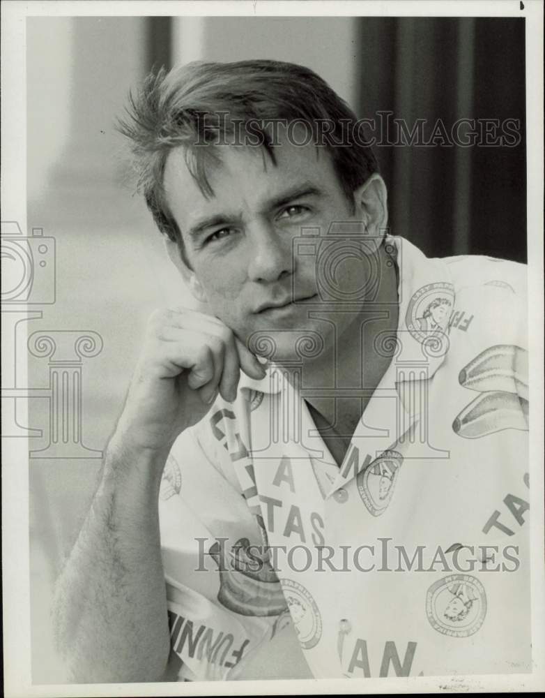 1986 Press Photo Actor John Diehl on &quot;Miami Vice&quot; TV Series - afa42755 - Historic Images