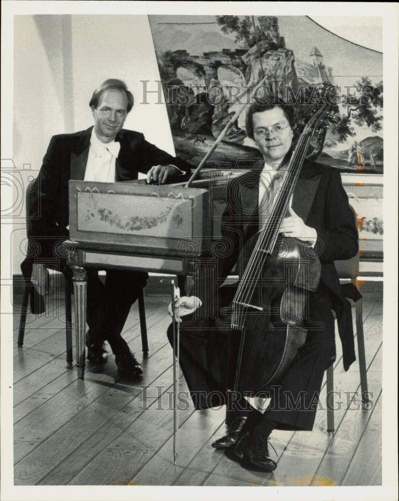 1986 Press Photo Kenneth Slowik &amp; James Weaver, Smithsonian Chamber Players - Historic Images