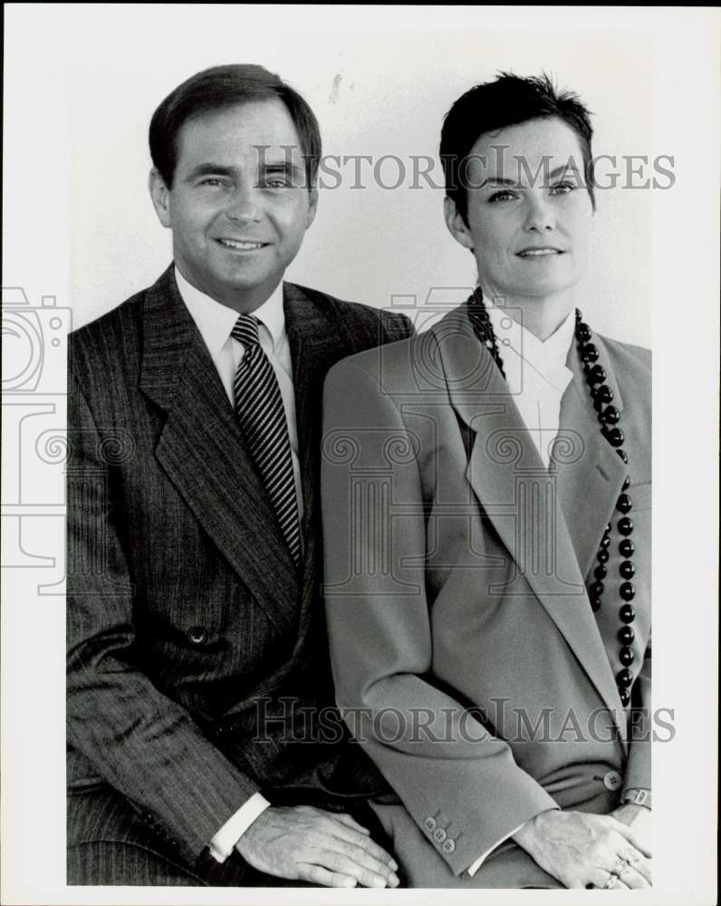 1987 Press Photo Executives Of &quot;Printemps USA&quot; Retail Group Frank And Anne Ball - Historic Images