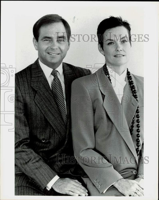 1987 Press Photo Executives Of "Printemps USA" Retail Group Frank And Anne Ball - Historic Images
