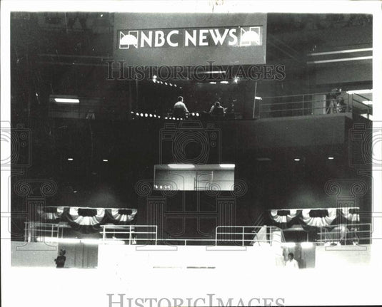1980 Press Photo NBC News Broadcast Area at Event - afa52865 - Historic Images