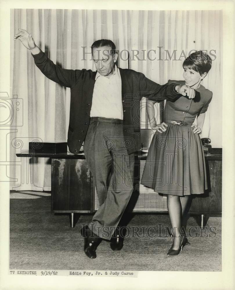 1962 Press Photo Dancers Eddie Foy, Jr. and Judy Carne. - afx01553 - Historic Images