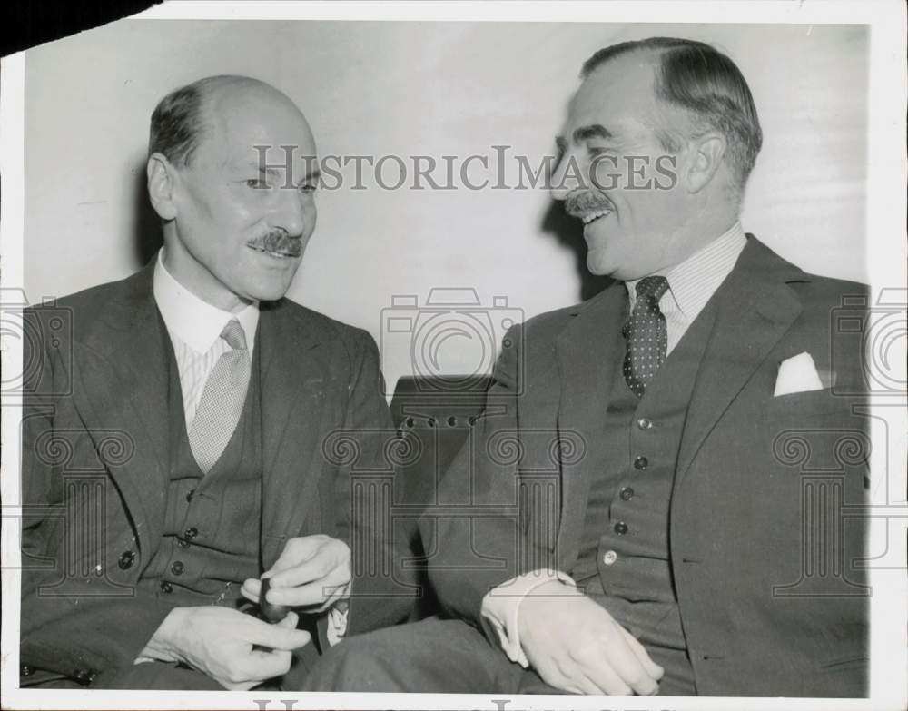 1941 Press Photo Sir Clement Richard Attlee, Sir Ronald Campbell in Washington - Historic Images