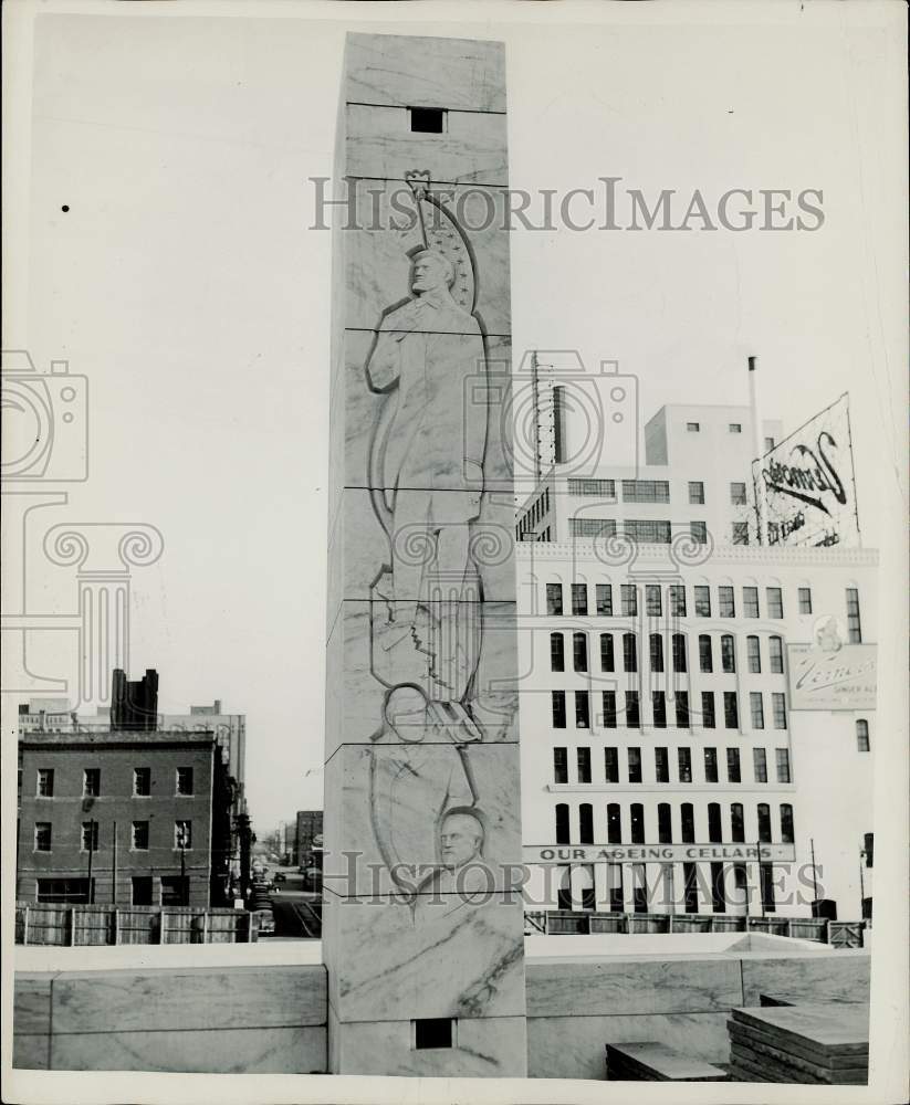 1949 Press Photo View of Veterans Memorial Hall in Detroit, Michigan - afx07116 - Historic Images