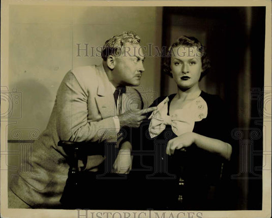 1936 Press Photo The Night of January 16th Actors Buford Armitage, Kaye Brinker- Historic Images