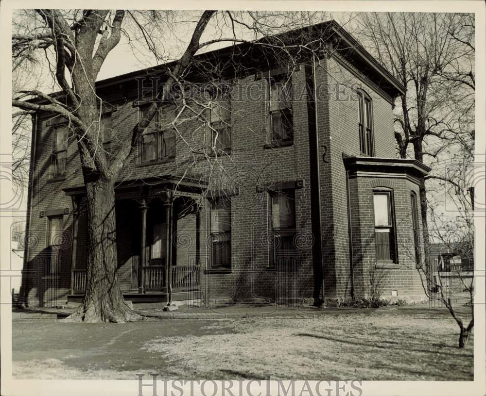 Press Photo Governor John Reynolds&#39; house in Edwardsville, Illinois - afx12947 - Historic Images