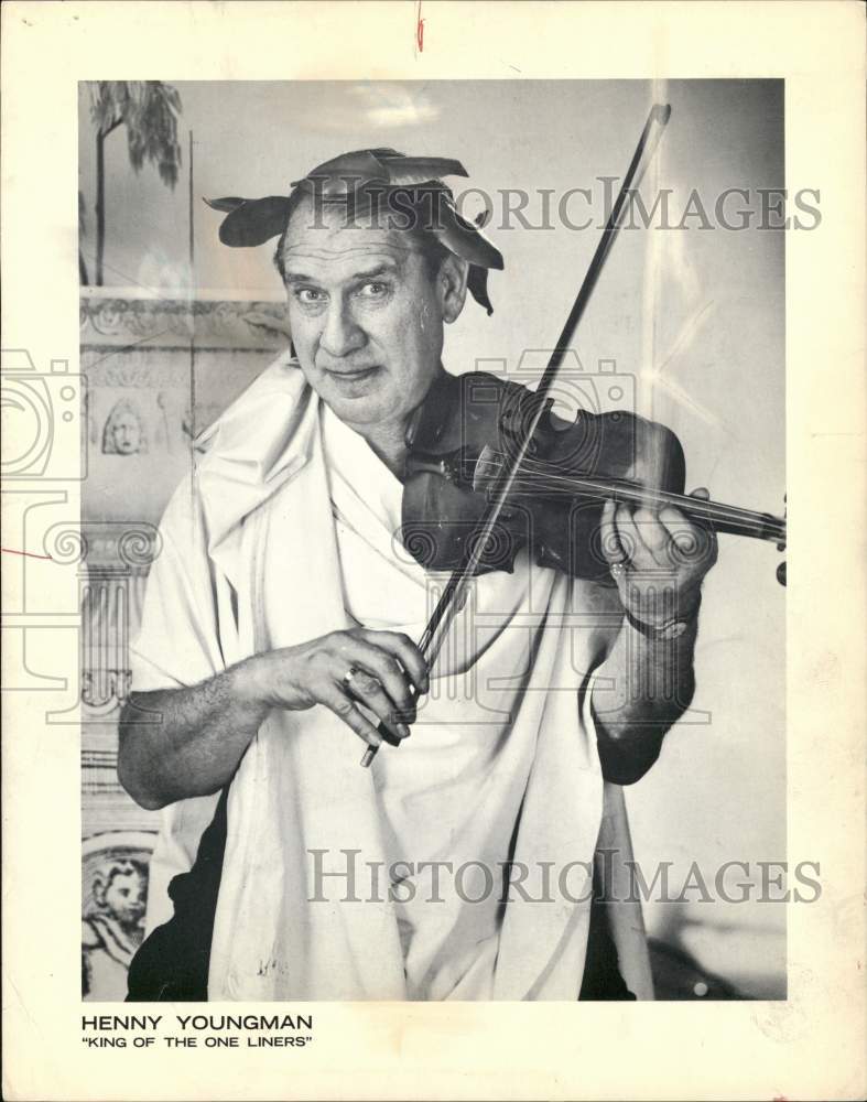 1964 Press Photo Comedian Henry Youngman, &quot;King of the One Liners&quot; - afx13081 - Historic Images