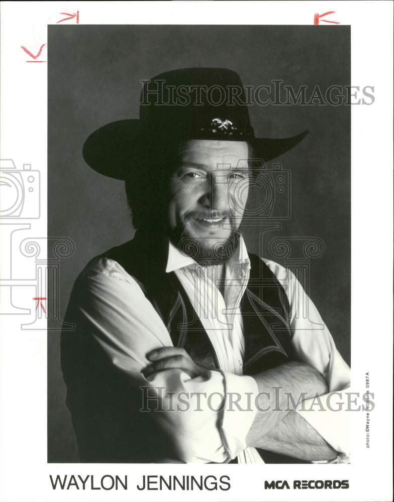 1991 Press Photo Country Music Singer, Songwriter And Musician Waylon Jennings - Historic Images