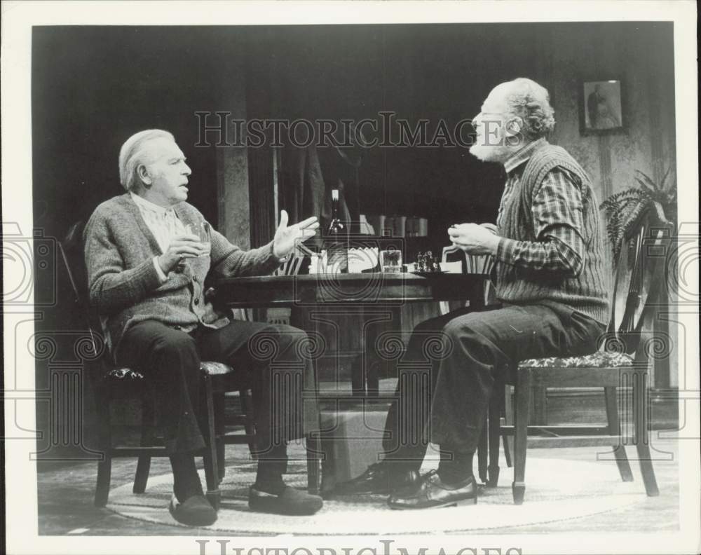 1983 Press Photo Milton Berle and Lee Wallace in &quot;Goodnight, Grandpa&quot; - Historic Images