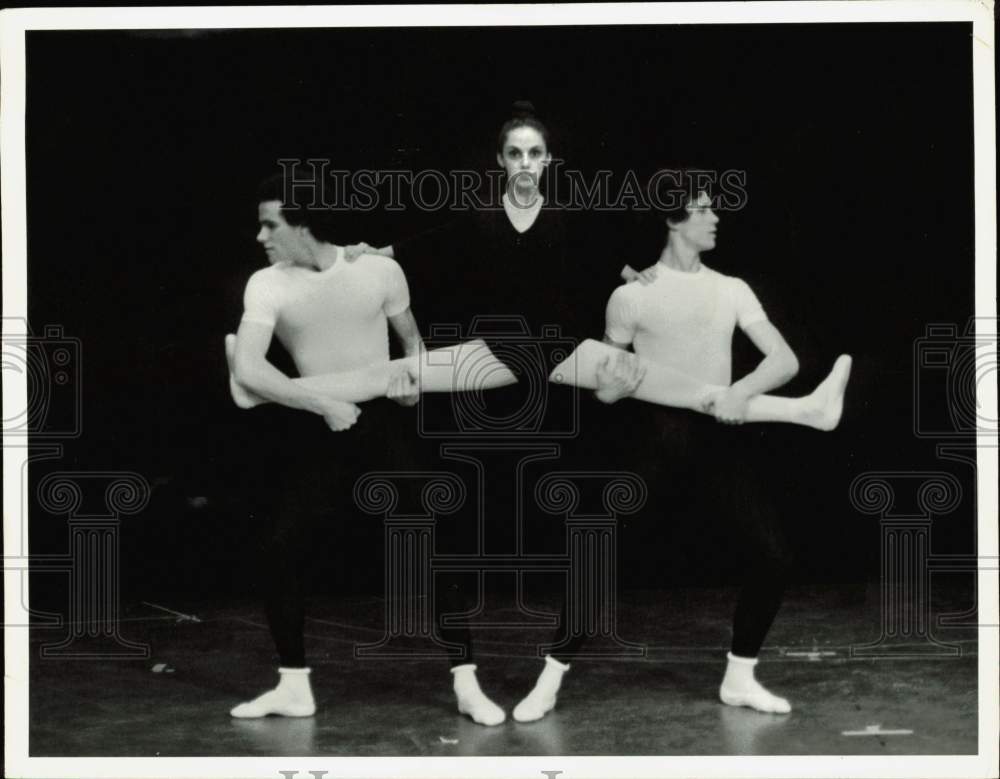 Press Photo Dancers Eric Weichert, Janis Harris and Tom Boyd of Chicago Ballet - Historic Images