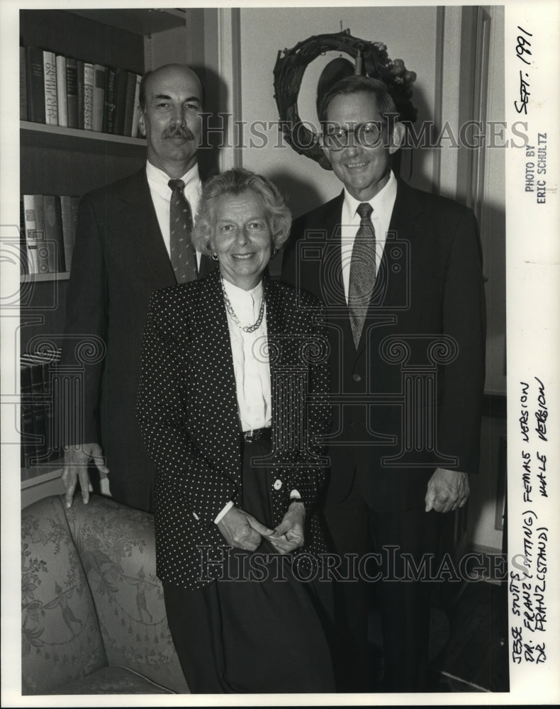 1991 Press Photo University of Alabama Huntsville President and other officials- Historic Images